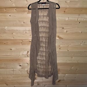 Say What? Tan Knit Duster